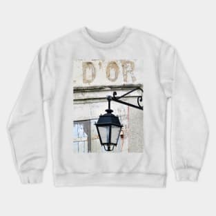 Gold Bar, French Cafe Culture, an old street lamp Crewneck Sweatshirt